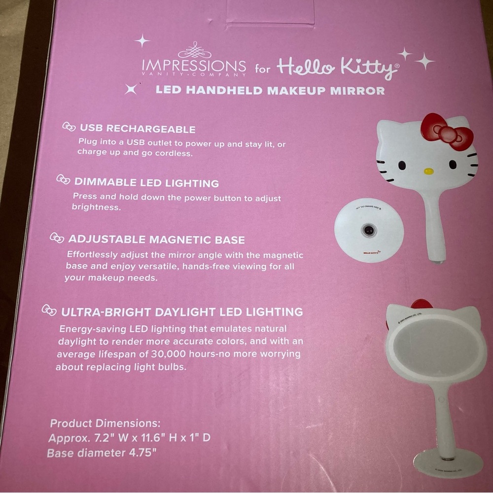 Hello Kitty LED Handheld Mirror - Picture 4 of 6